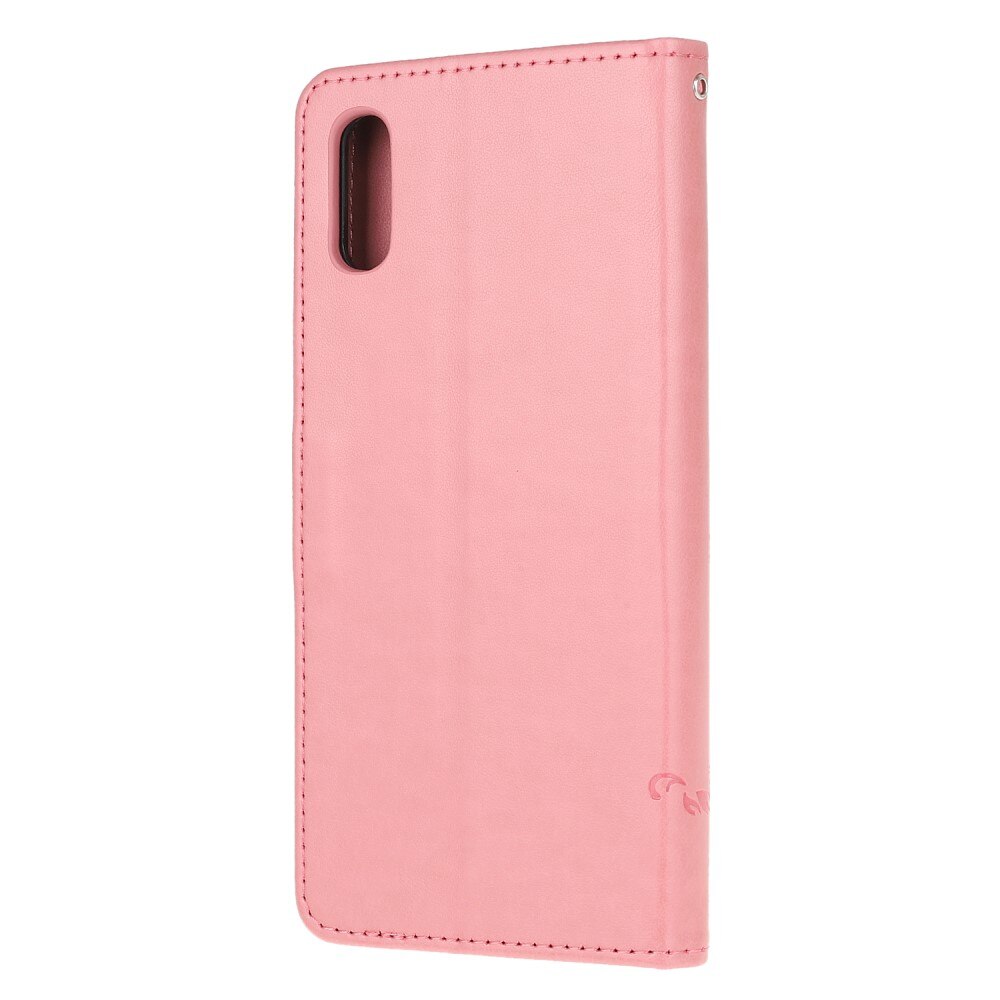 Custodia in pelle a farfalle per Xiaomi Redmi 9AT, Rosa