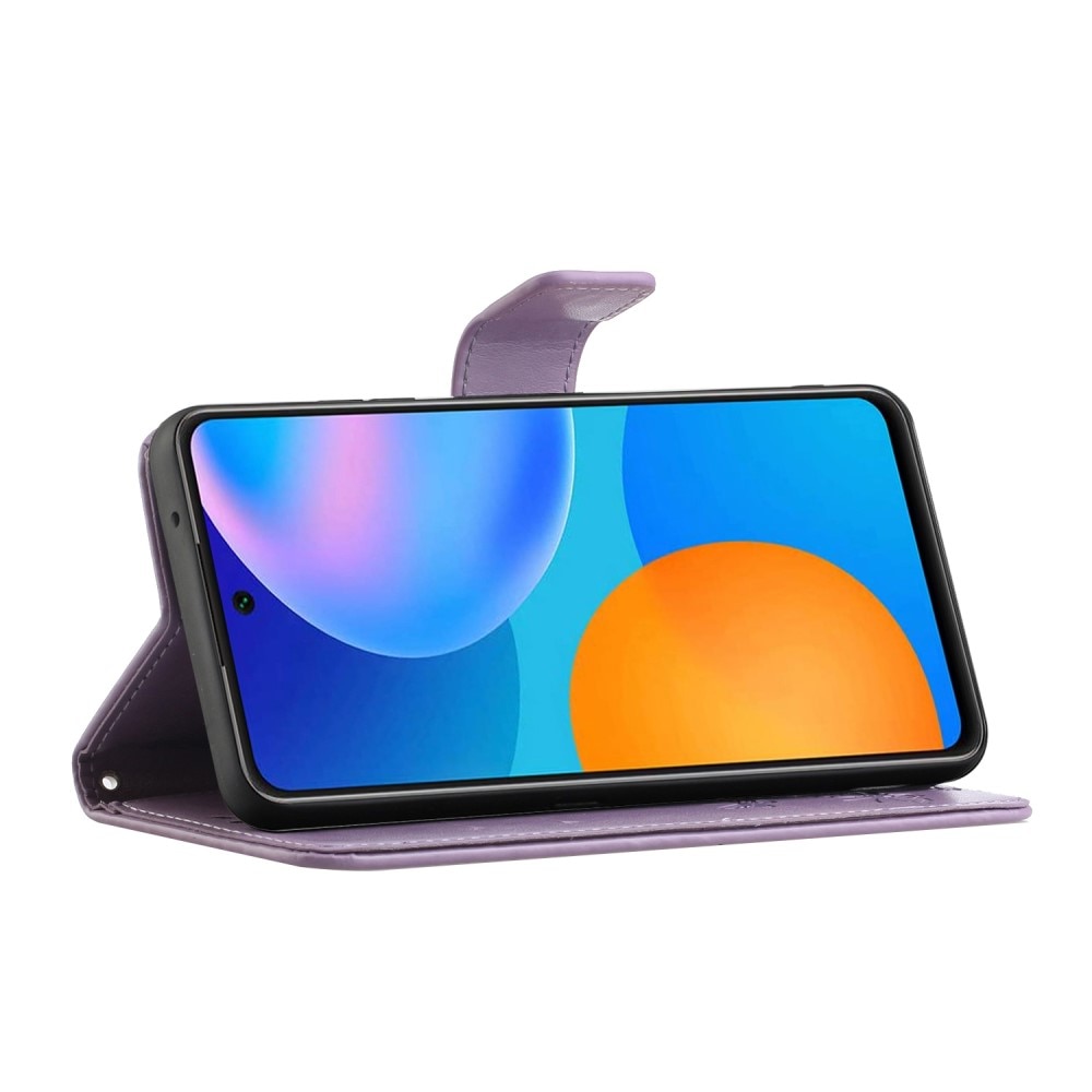 Custodia in pelle a farfalle per Xiaomi 11T/11T Pro, viola