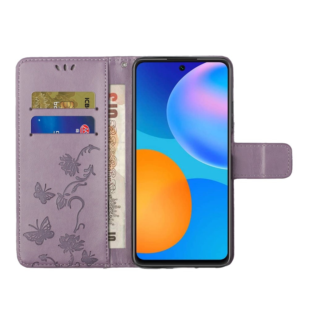 Custodia in pelle a farfalle per Xiaomi 11T/11T Pro, Viola