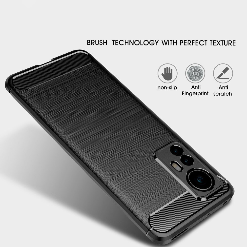 Cover TPU Brushed Xiaomi 12 Nero
