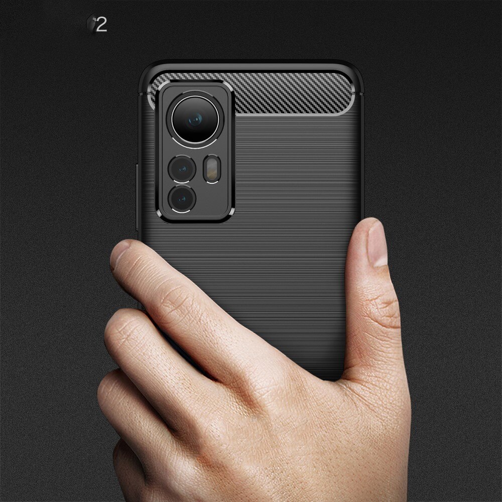 Cover TPU Brushed Xiaomi 12 Nero