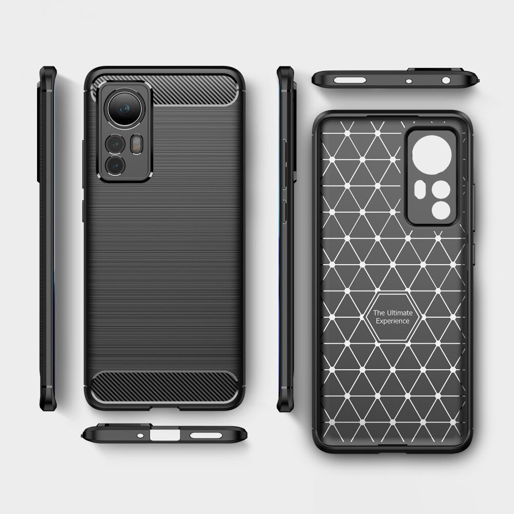 Cover Brushed TPU Case Xiaomi 12 Black