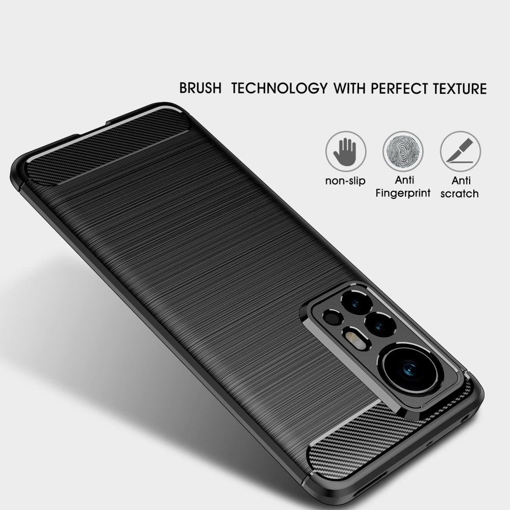Cover Brushed TPU Case Xiaomi 12 Pro Black