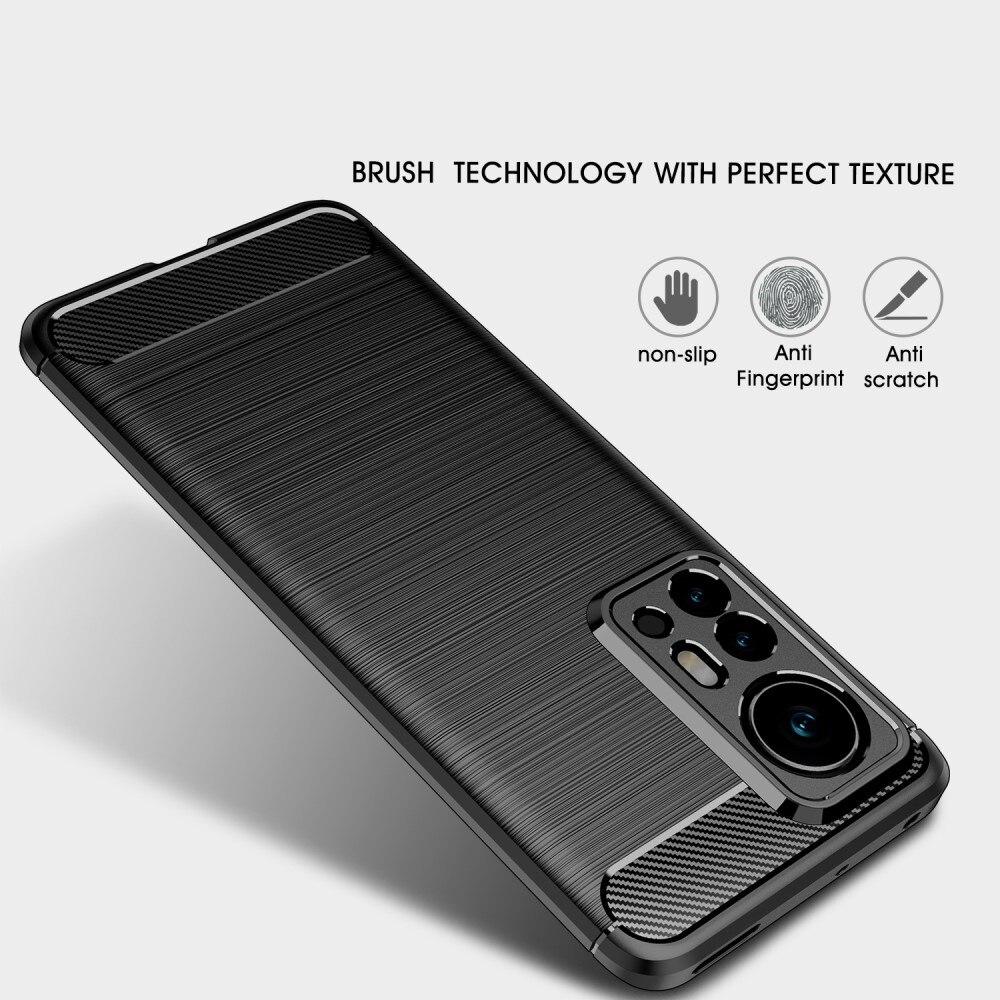 Cover TPU Brushed Xiaomi 12 Pro Nero