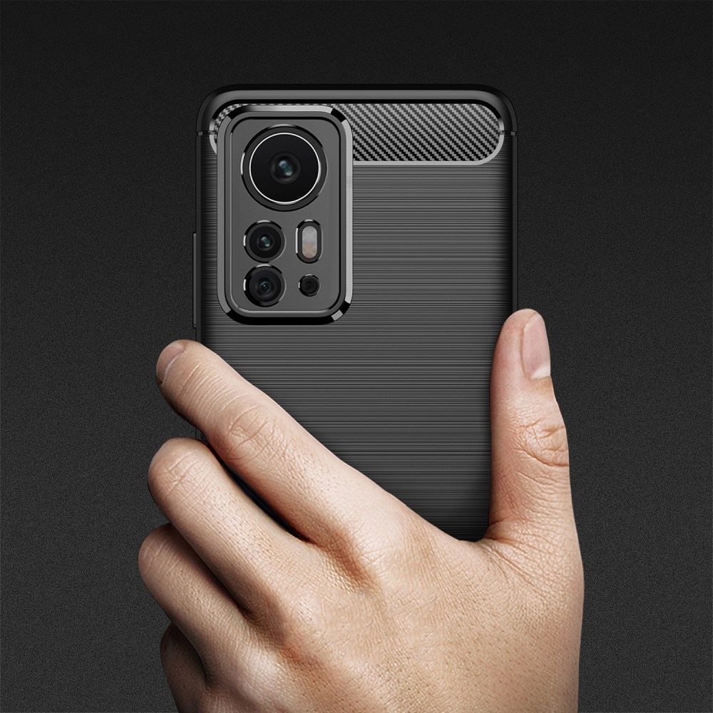 Cover TPU Brushed Xiaomi 12 Pro Nero