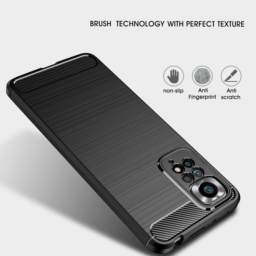 Cover TPU Brushed Xiaomi Redmi Note 11 Pro Nero