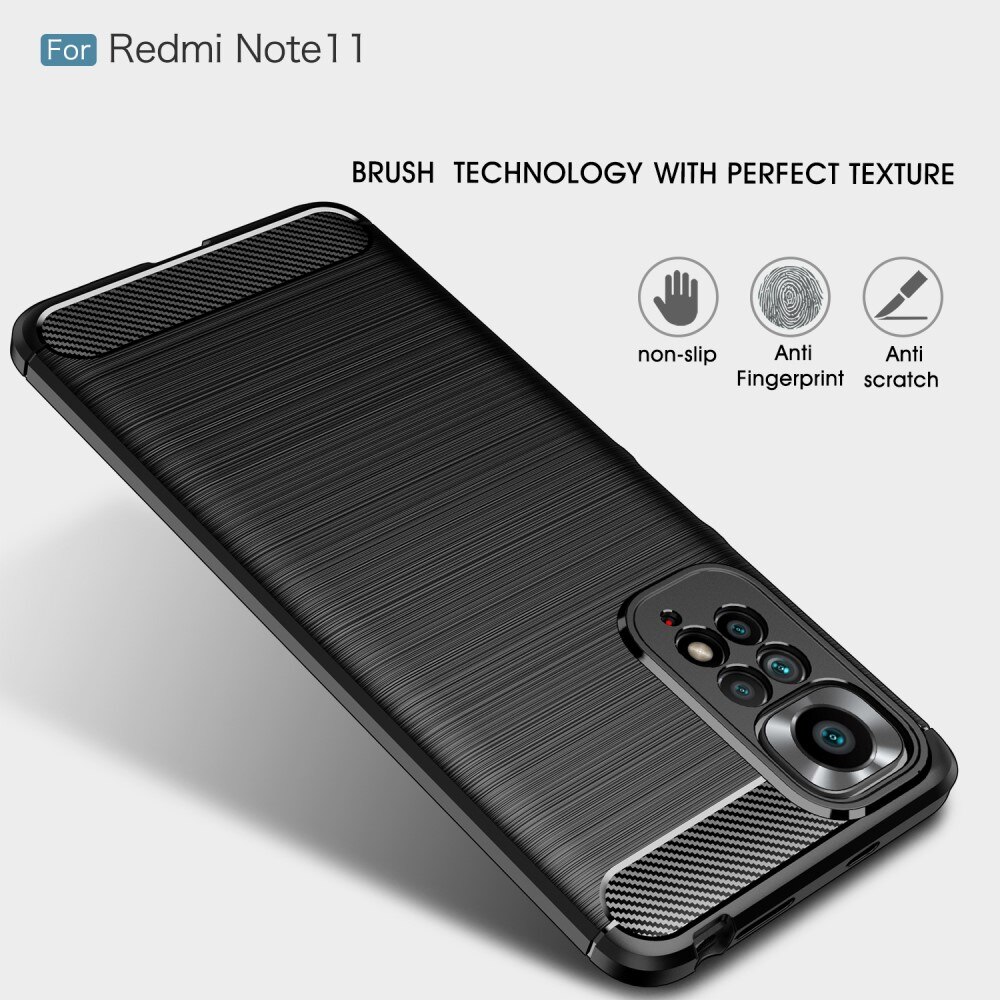 Cover TPU Brushed Xiaomi Redmi Note 11 Nero