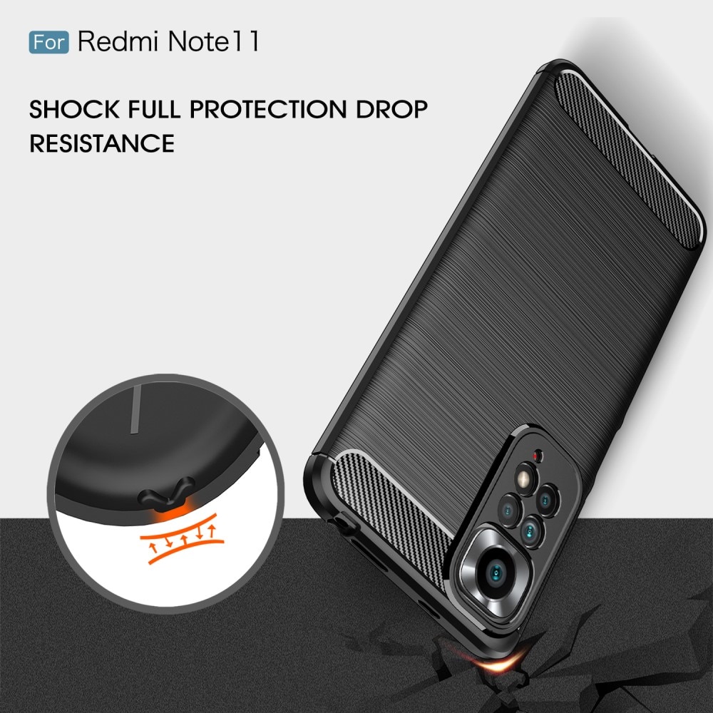 Cover TPU Brushed Xiaomi Redmi Note 11 Nero
