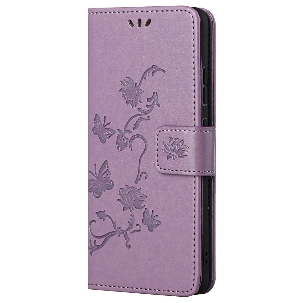 Custodia in pelle a farfalle per Xiaomi Redmi Note 11 Pro, Viola