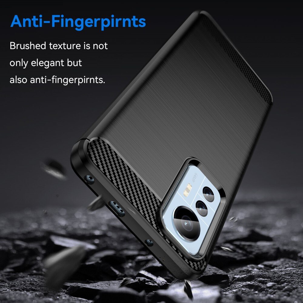 Cover TPU Brushed Xiaomi 12 Lite Nero