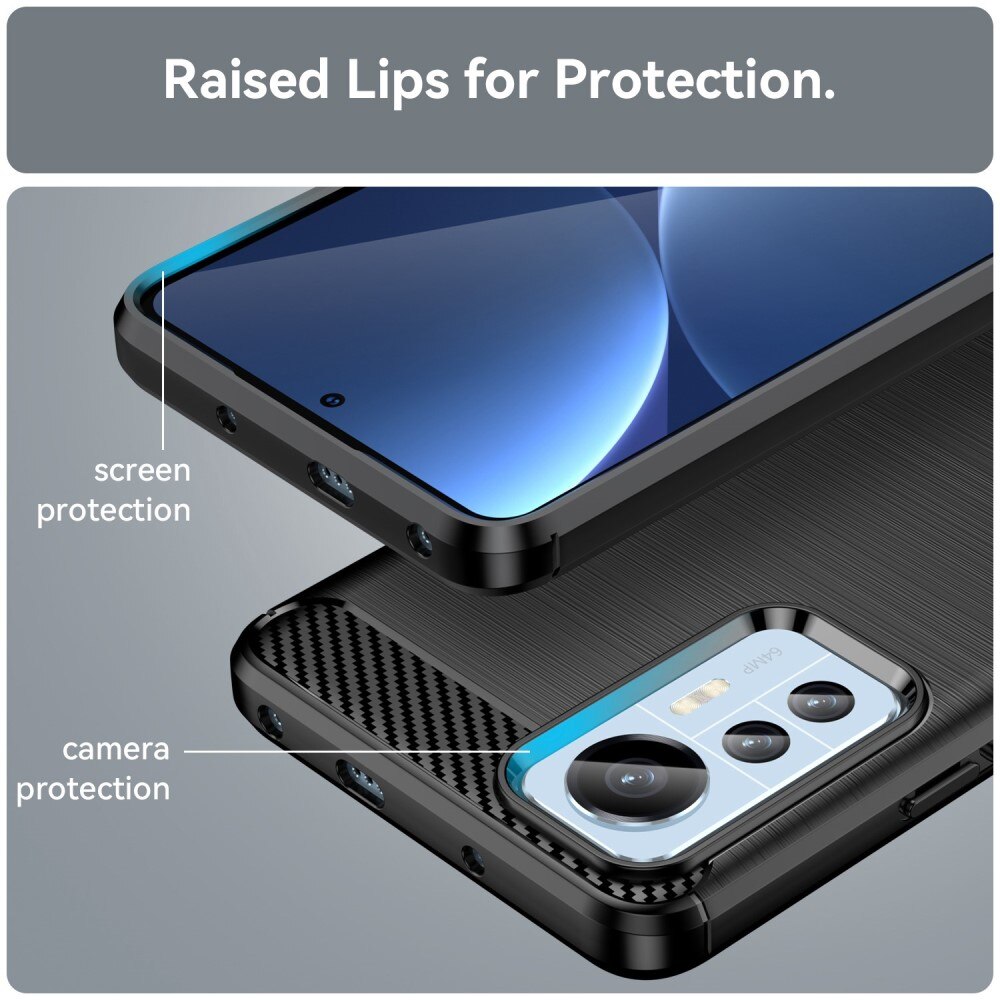 Cover TPU Brushed Xiaomi 12 Lite Nero