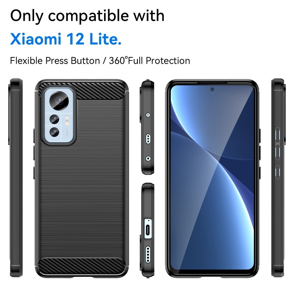 Cover TPU Brushed Xiaomi 12 Lite Nero