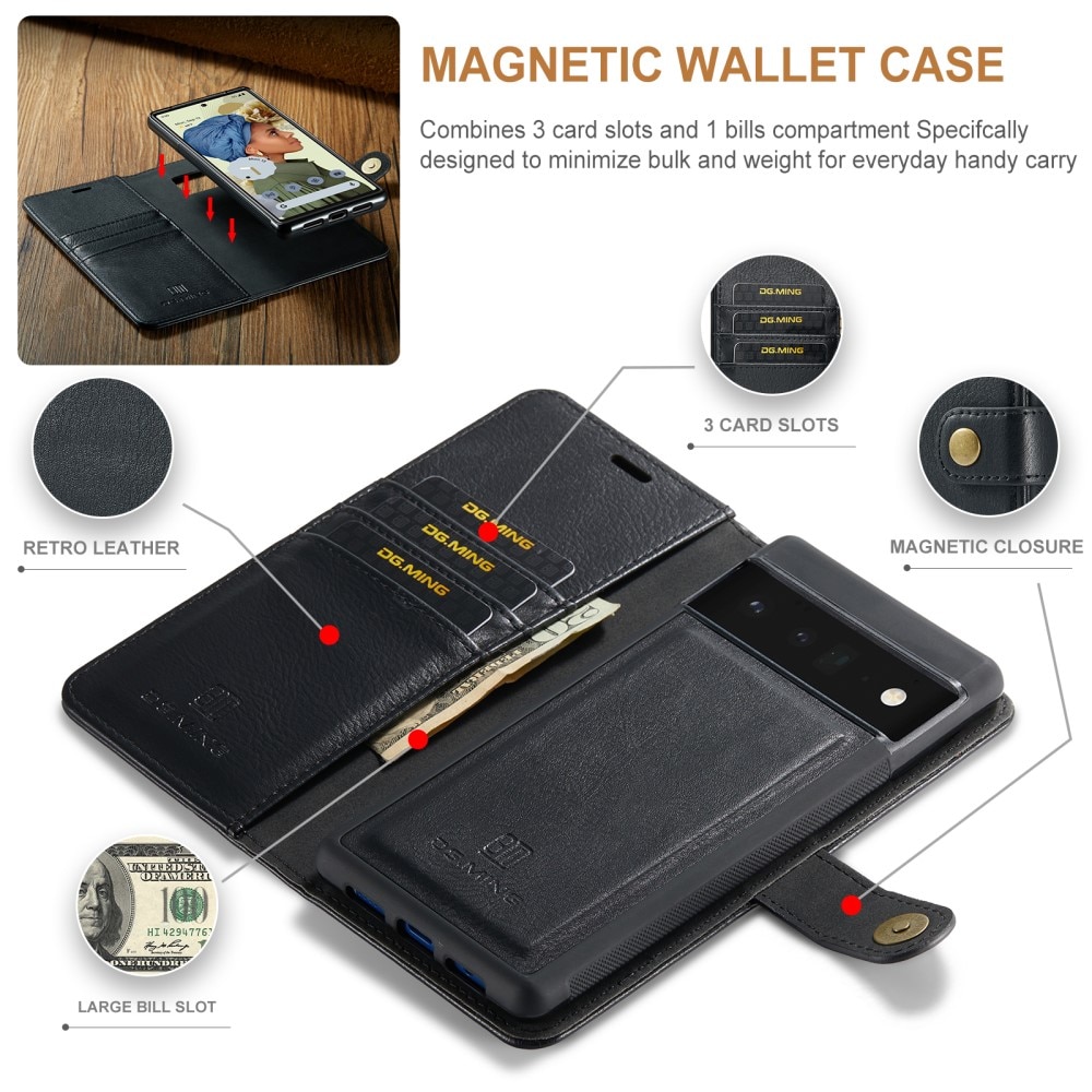 Cover portafoglio Magnet Wallet Google Pixel 6 Pro Black