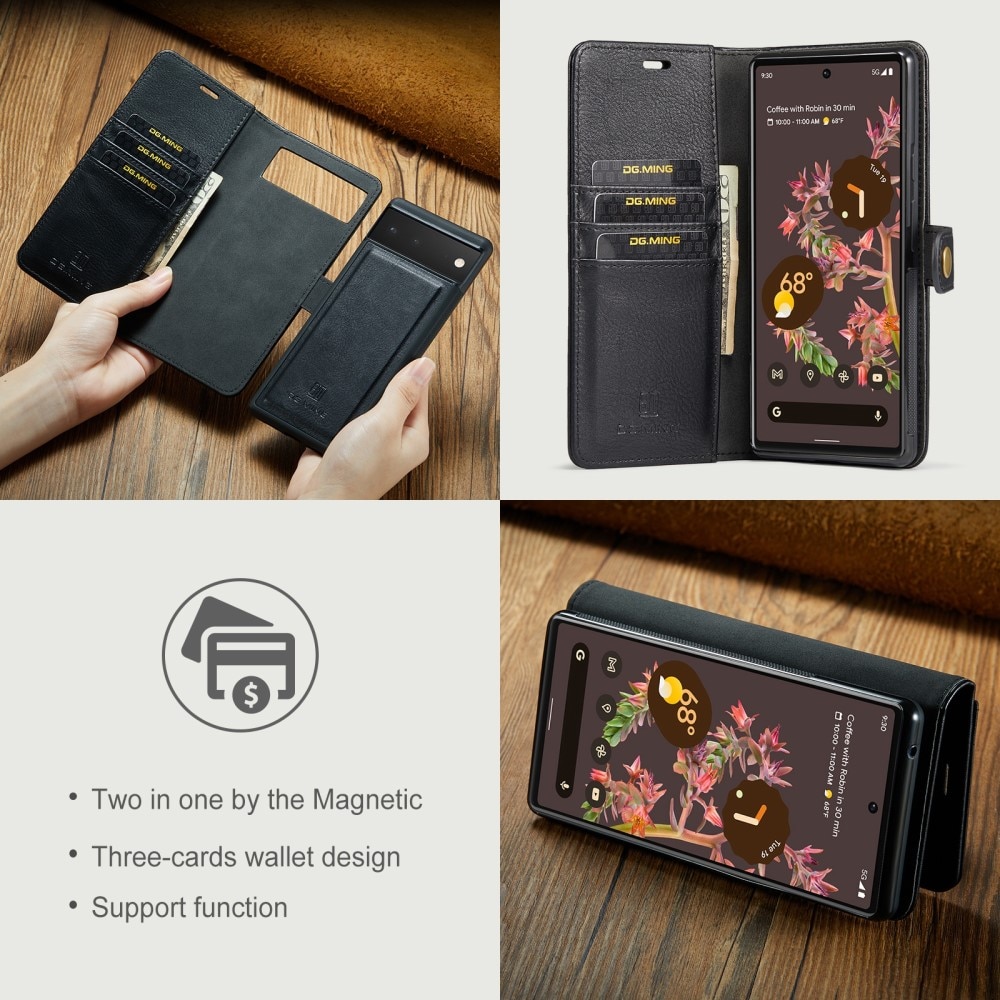 Cover portafoglio Magnet Wallet Google Pixel 6 Nero
