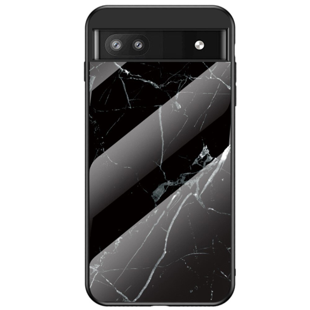 Custodia in vetro temperato Google Pixel 6a Marmo Nero