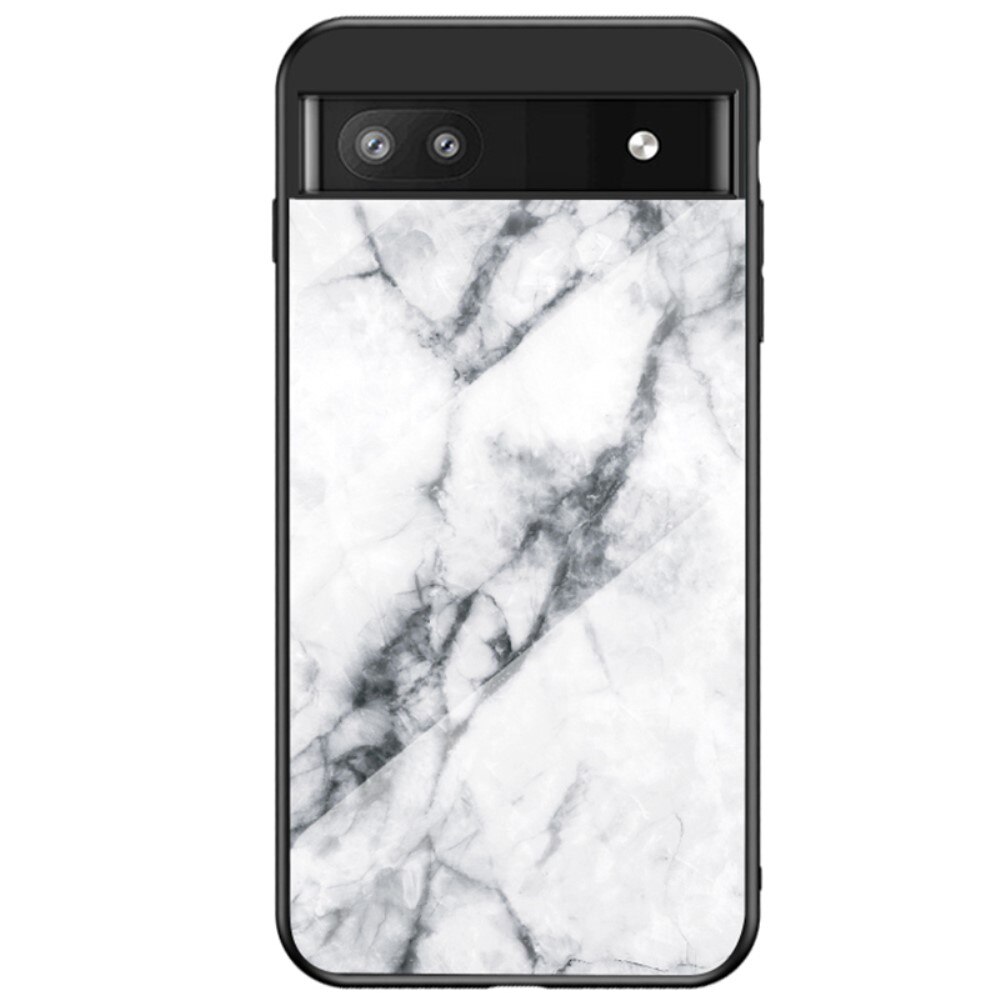 Custodia in vetro temperato Google Pixel 6a Marmo bianco