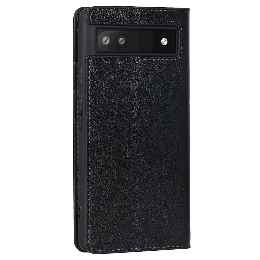 Cover Portafoglio in vera pelle Google Pixel 6a nero