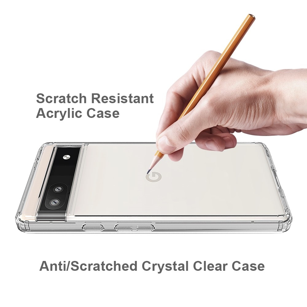 Cover ibrido Crystal Hybrid per Google Pixel 6a, trasparente