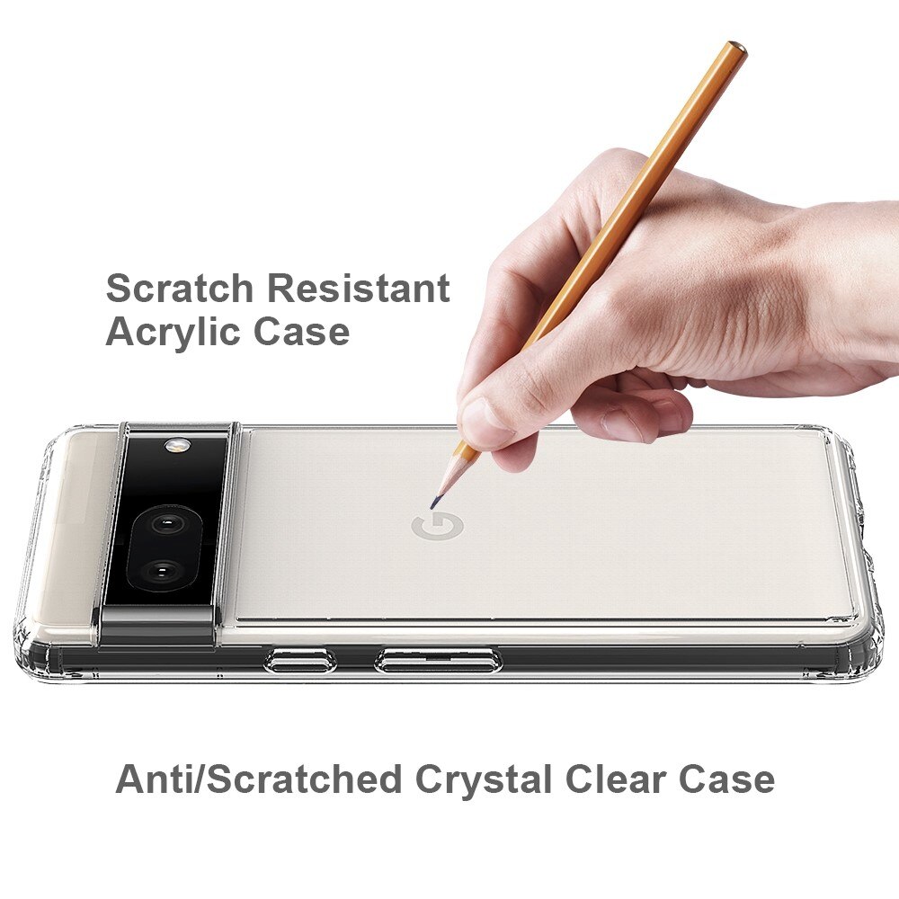 Cover ibrido Crystal Hybrid per Google Pixel 7, trasparente