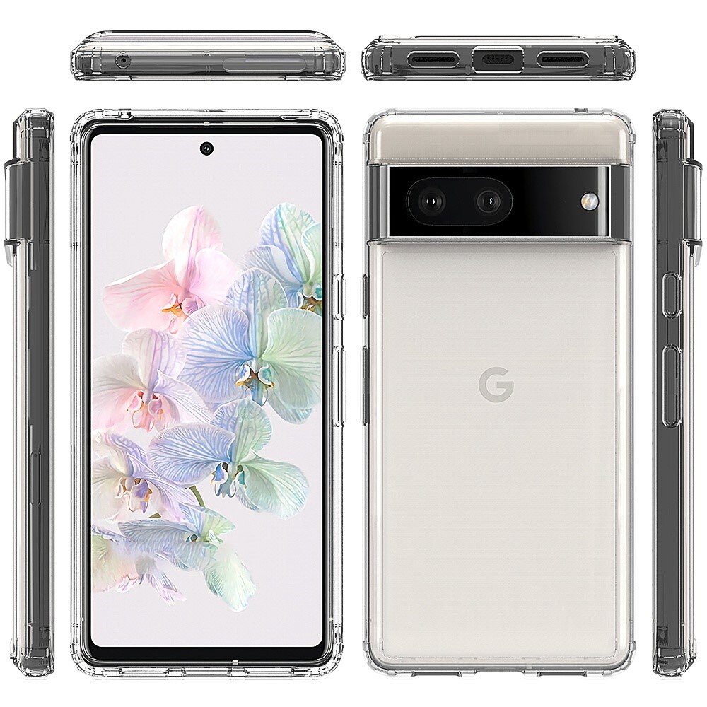 Cover ibrido Crystal Hybrid per Google Pixel 7, trasparente