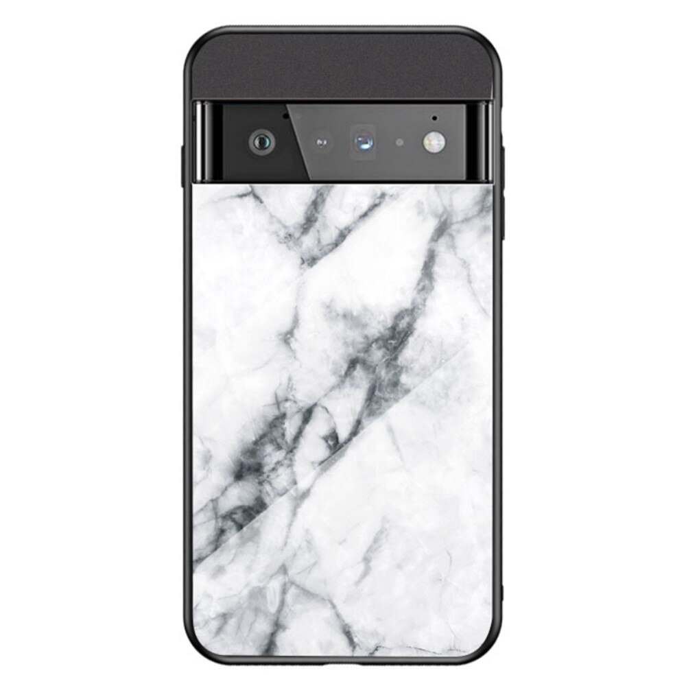 Custodia in vetro temperato Google Pixel 7 marmo bianco