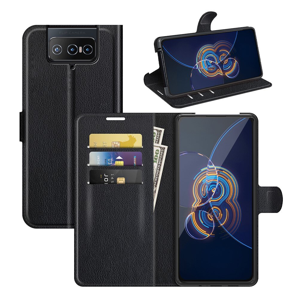 Cover portafoglio Asus ZenFone 8 Flip Nero