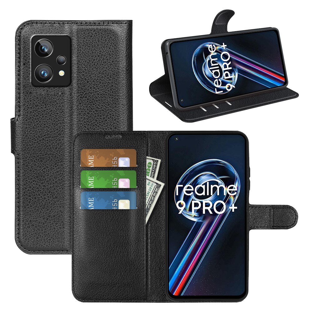 Cover portafoglio Realme 9 Pro Plus Nero