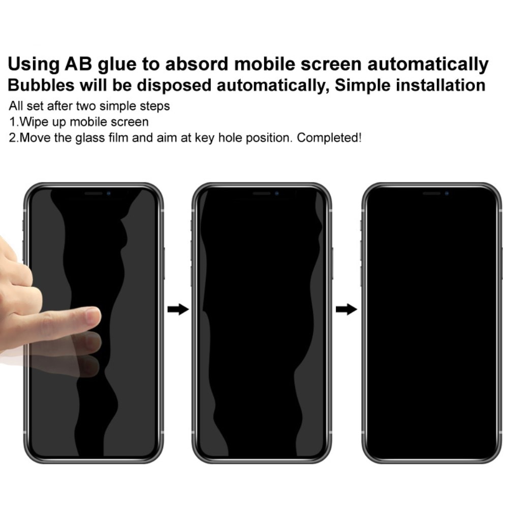 Proteggischermo effetto privacy per schermo intero iPhone 13 nero