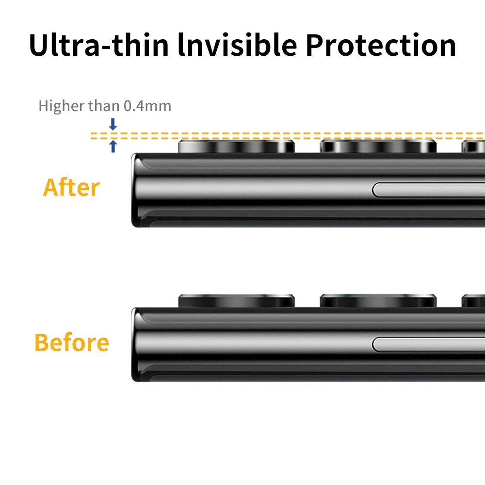 Proteggilente in vetro temperato alluminio Samsung Galaxy S22 Ultra d'argento