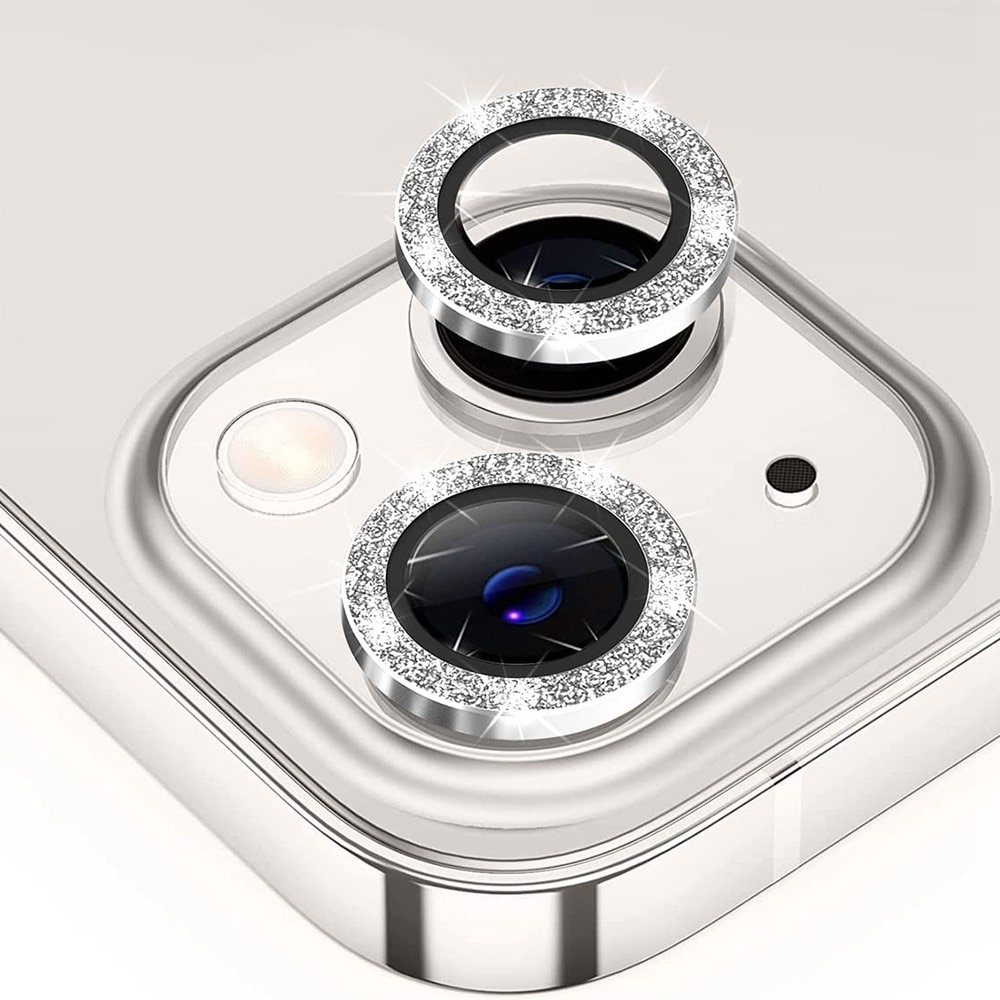 Proteggilente vetro temperato luccichio alluminio iPhone 13/13 Mini D'argento
