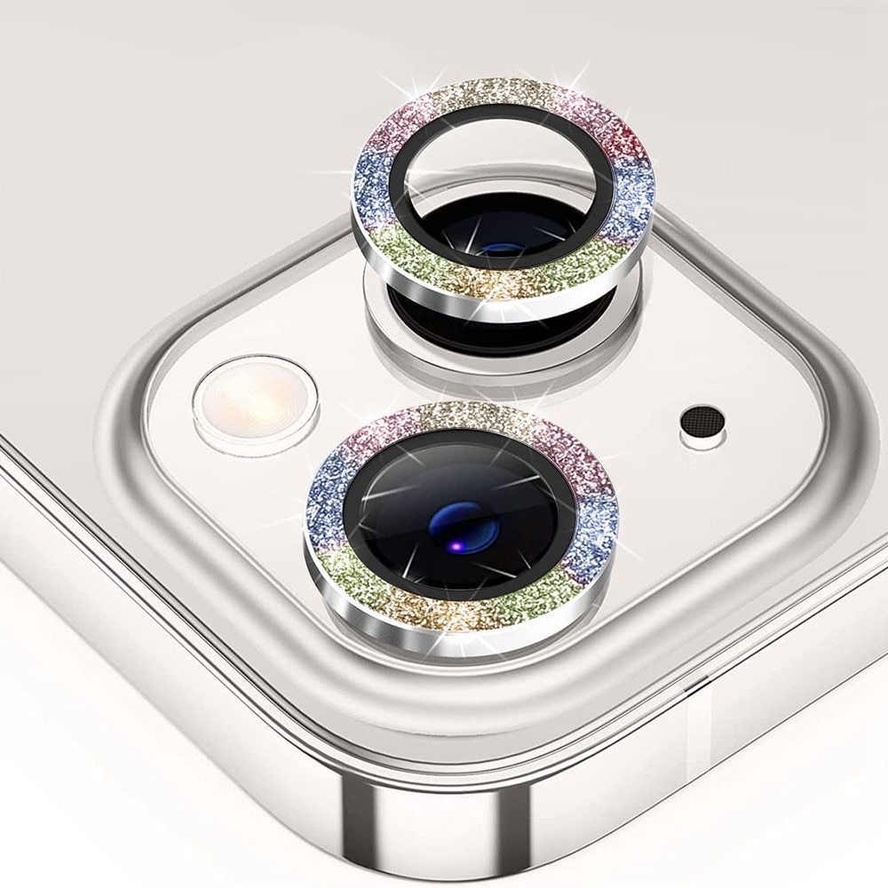 Proteggilente vetro temperato luccichio alluminio iPhone 13/13 Mini Arcobaleno