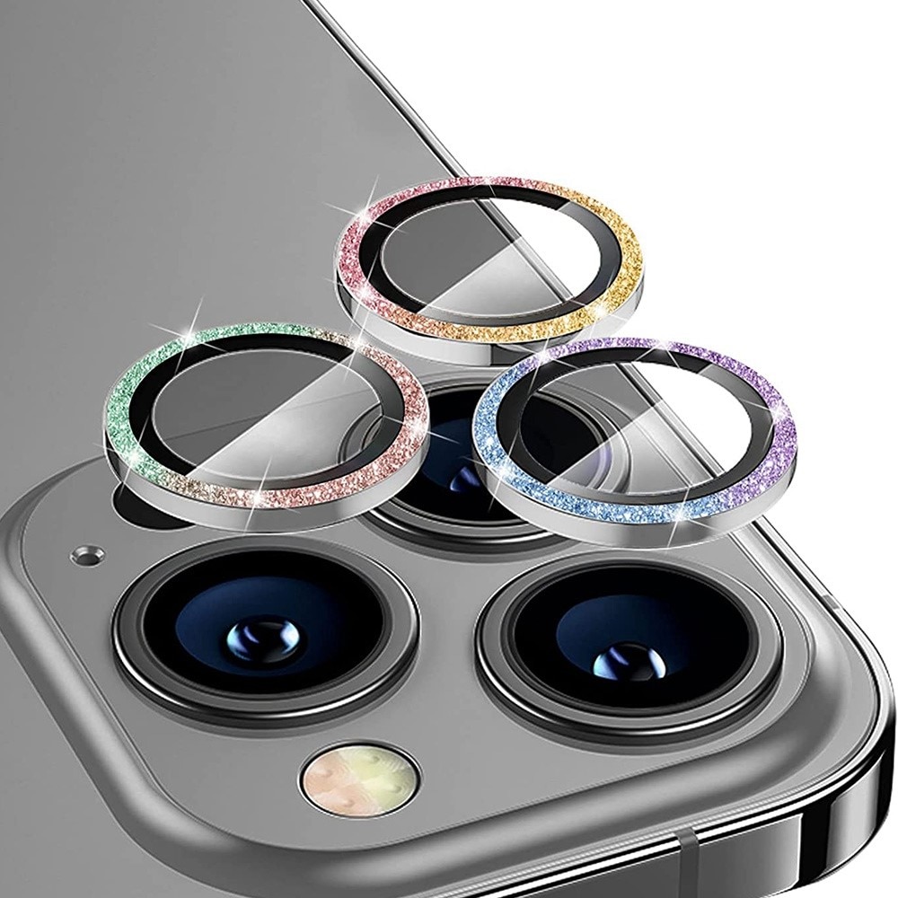 Proteggilente vetro temperato luccichio alluminio iPhone 13 Pro/13 Pro Max Arcobaleno