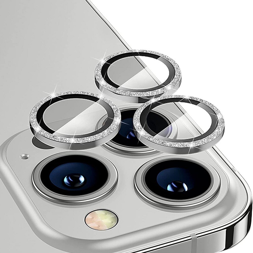 Proteggilente vetro temperato luccichio alluminio iPhone 13 Pro/13 Pro Max D'argento