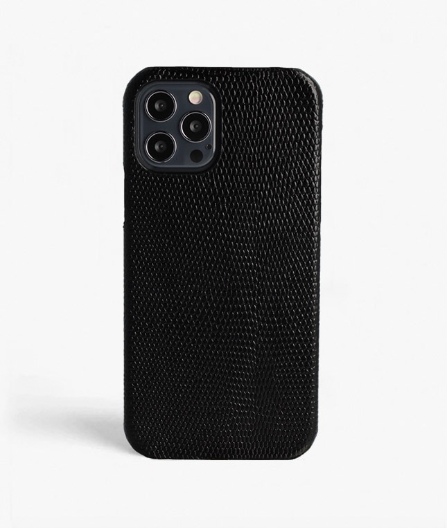 Cover iPhone 12/iPhone 12 Pro Lizard Nero