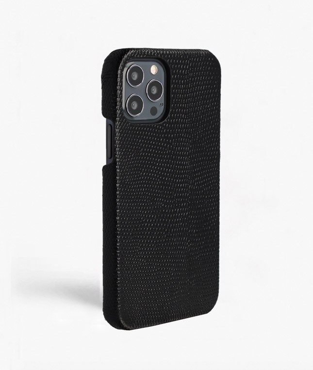 Cover iPhone 12/iPhone 12 Pro Lizard Nero