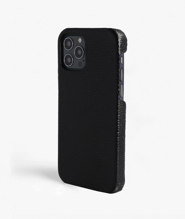 Cover iPhone 12/iPhone 12 Pro Lizard Nero
