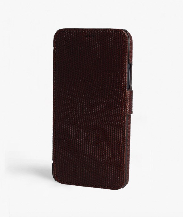 Cover portafoglio iPhone 11 Pro Max Lizard Brown
