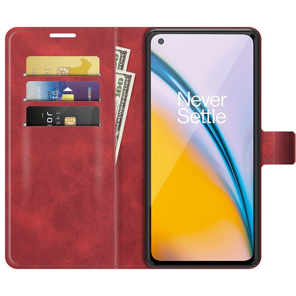 Cover portafoglio Leather Wallet OnePlus Nord 2 5G Red