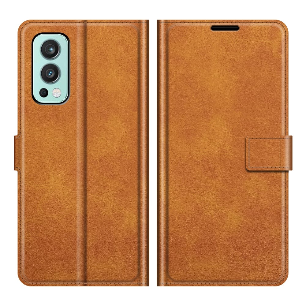 Cover portafoglio Leather Wallet OnePlus Nord 2 5G Cognac