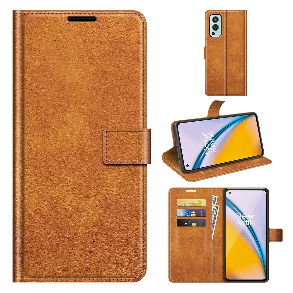 Cover portafoglio Leather Wallet OnePlus Nord 2 5G Cognac