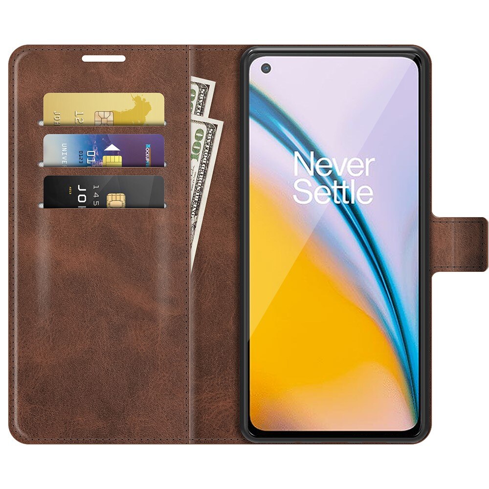 Cover portafoglio Leather Wallet OnePlus Nord 2 5G Brown