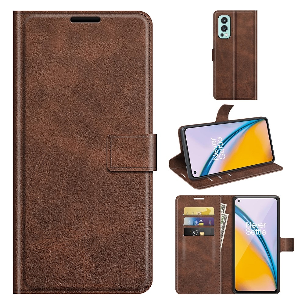 Cover portafoglio Leather Wallet OnePlus Nord 2 5G Brown