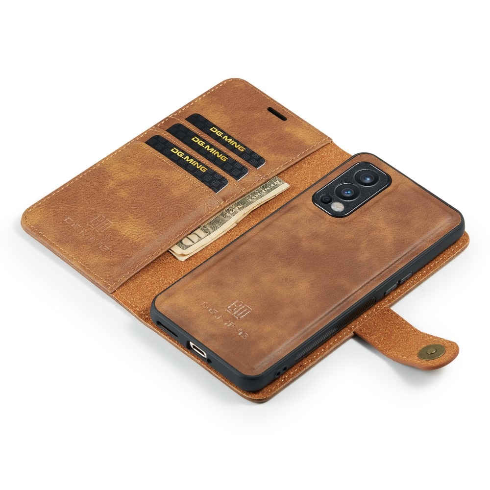 Cover portafoglio Magnet Wallet OnePlus Nord 2 5G Cognac