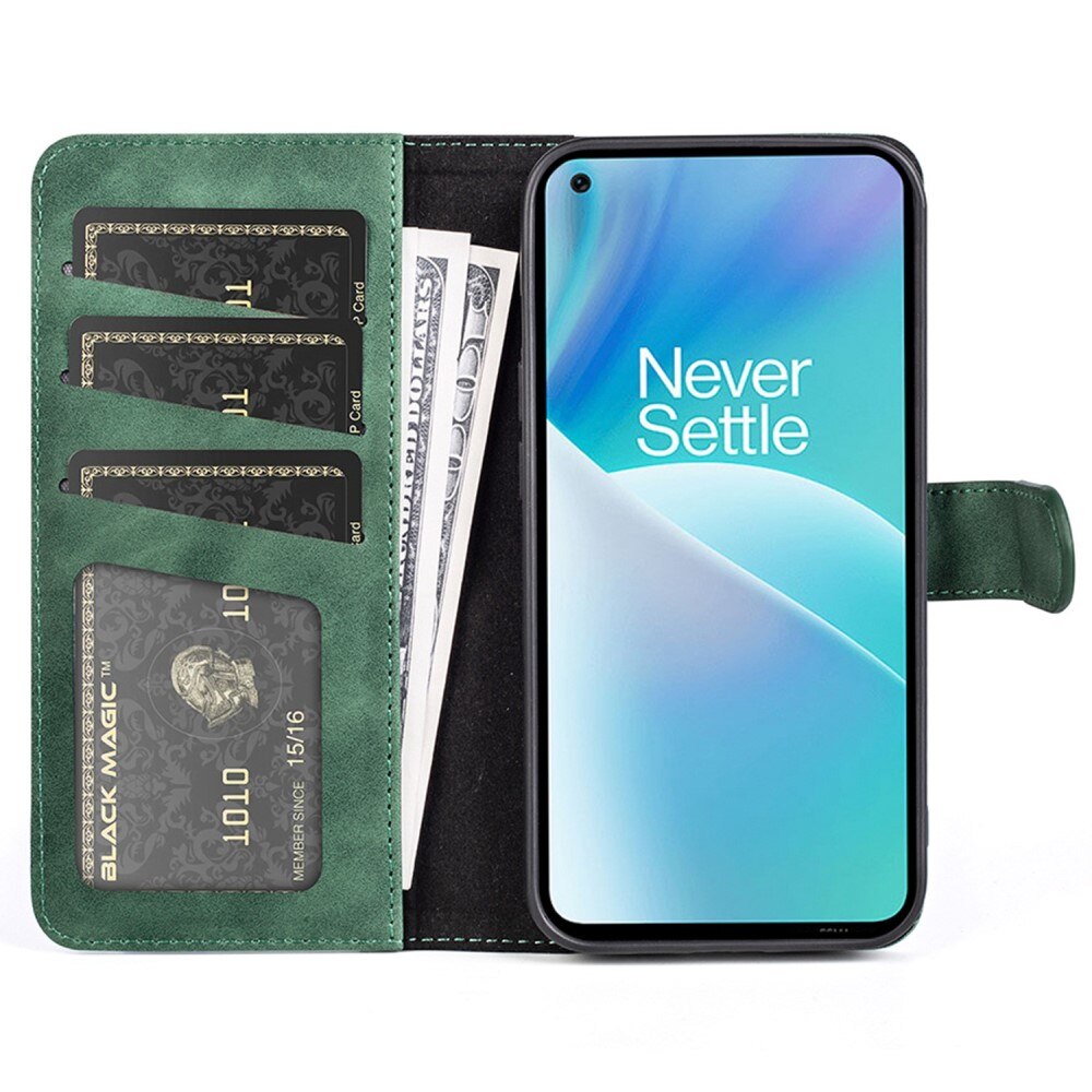 Custodie a portafoglio Color Splicing OnePlus Nord 2T 5G Verde