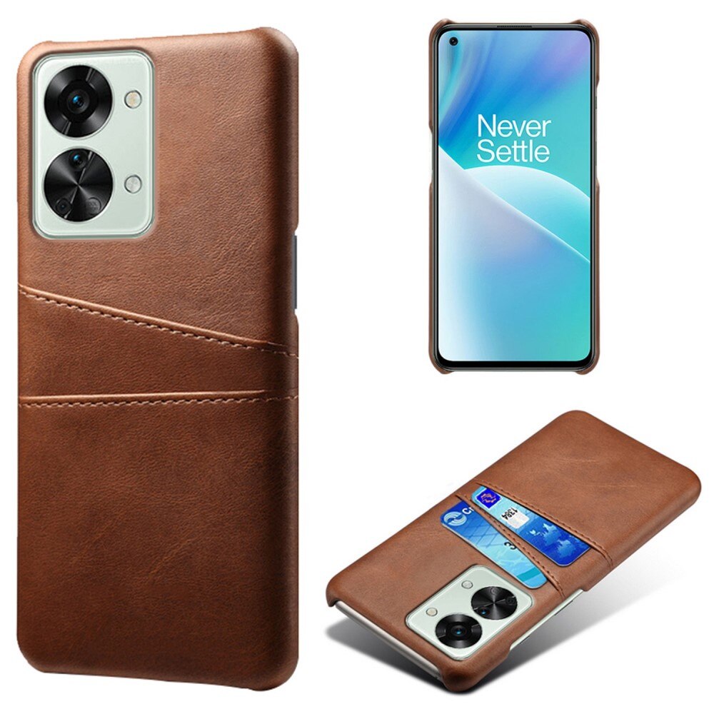 Cover Cards Slot Case OnePlus Nord 2T 5G Marrone