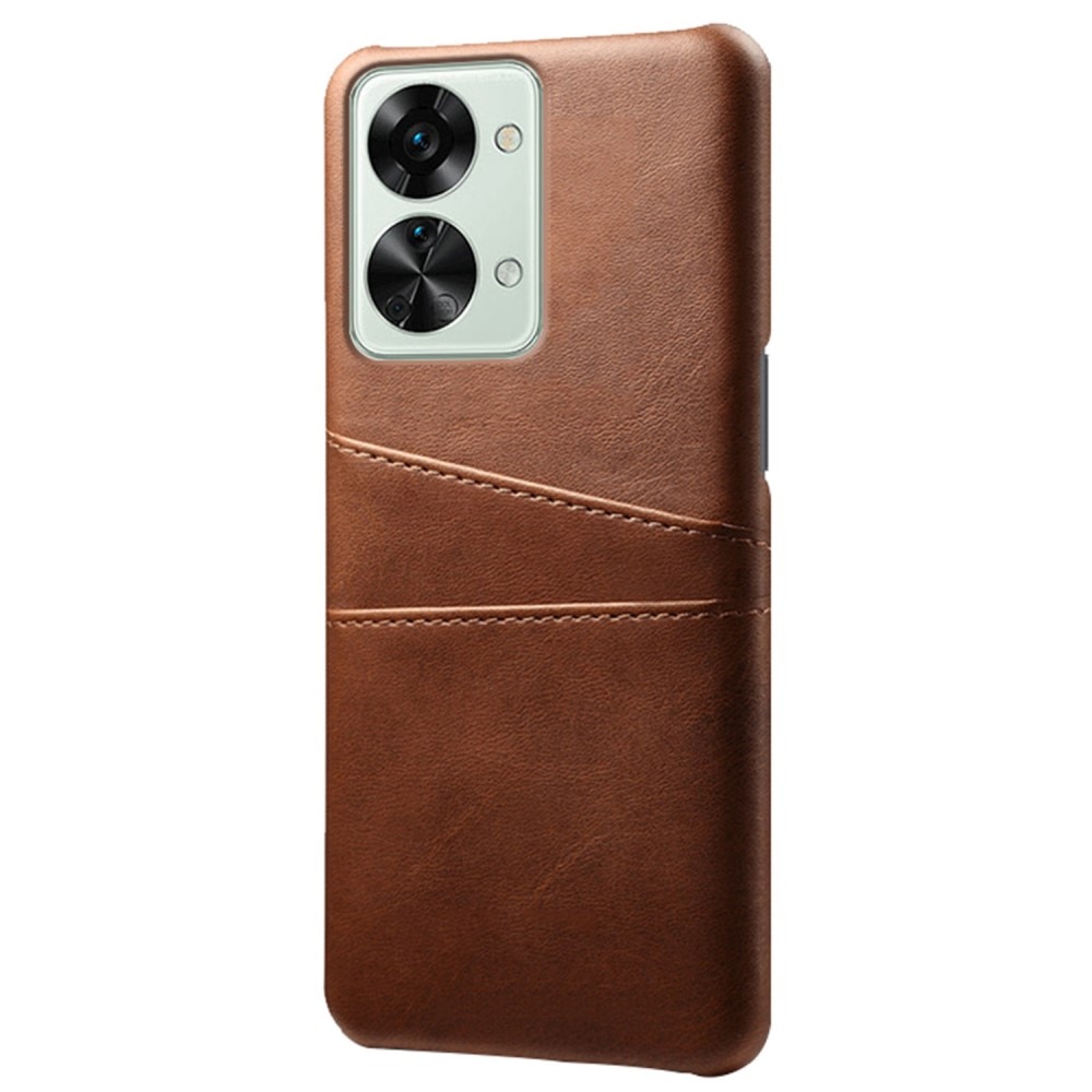 Cover Cards Slot Case OnePlus Nord 2T 5G Marrone