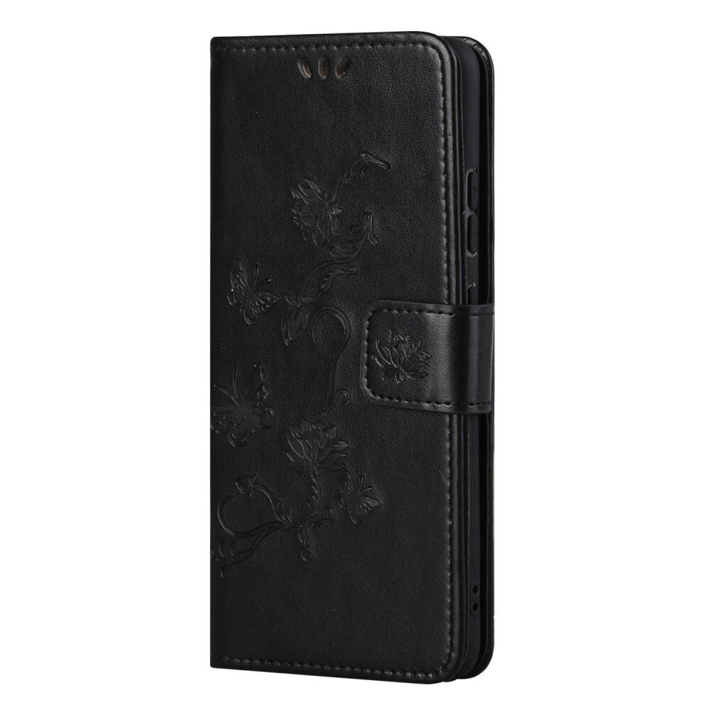 Custodia in pelle a farfalle per  Nokia G11/Nokia G21, Nero
