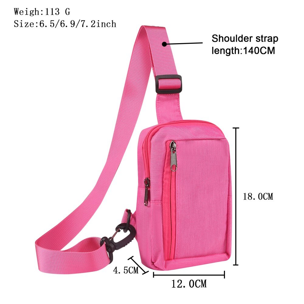 Piccola Borsa a Tracolla in Nylon, rosa