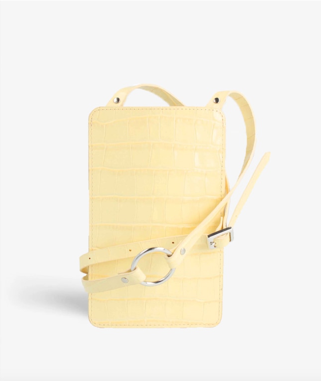 Smart Crossbody Borsa Croco Yellow