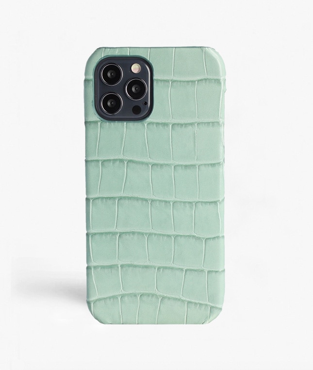 Cover iPhone 12/iPhone 12 Pro Croco Blu